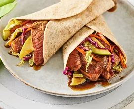 Mu Shu Steak & Apple Wraps